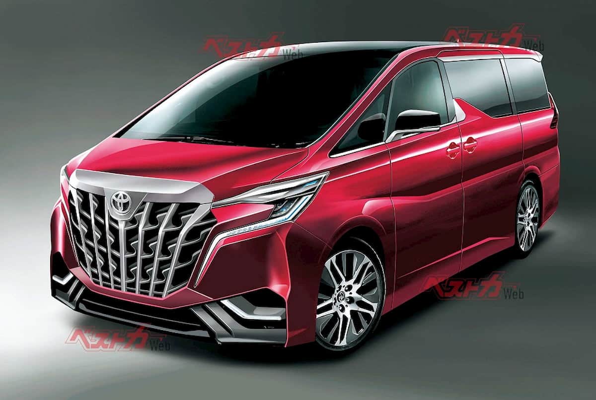 Next-gen-Toyota-Alphard-2021-front-quarters-rendering- H-H-Auto